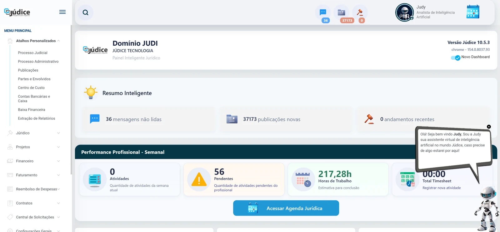 Visão geral real da operação na Júdice